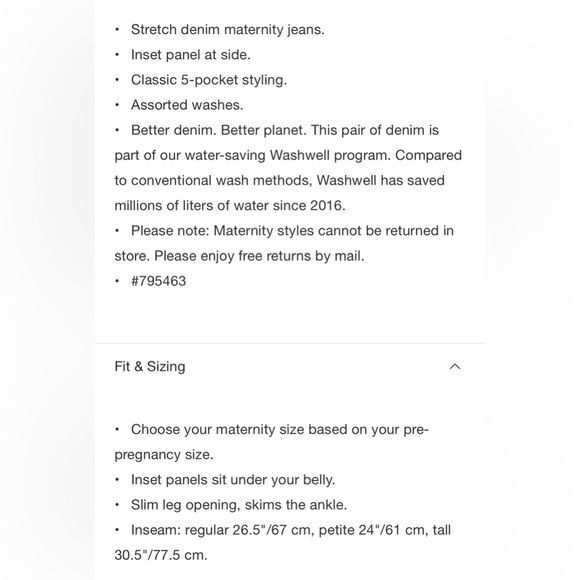 NWT GAP Maternity Inset Panel Girlfriend Jeans Size 29/8. - Picture 4 of 6